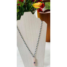 Load image into Gallery viewer, Rose Quarts and Evil EyeNecklace - Rose quartz &amp; Evil Eye
